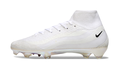 Unisex Nike Air Zoom Mercurial Superfly 10 Elite FG Firm Ground High-Tops Football Boots - White/Black/Gold