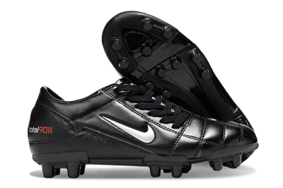 Men's Nike Total 90 III FG Firm Ground Low-Tops Football Boots - Black/Silver