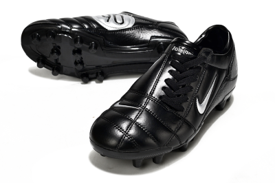 Men's Nike Total 90 III FG Firm Ground Low-Tops Football Boots - Black/Silver