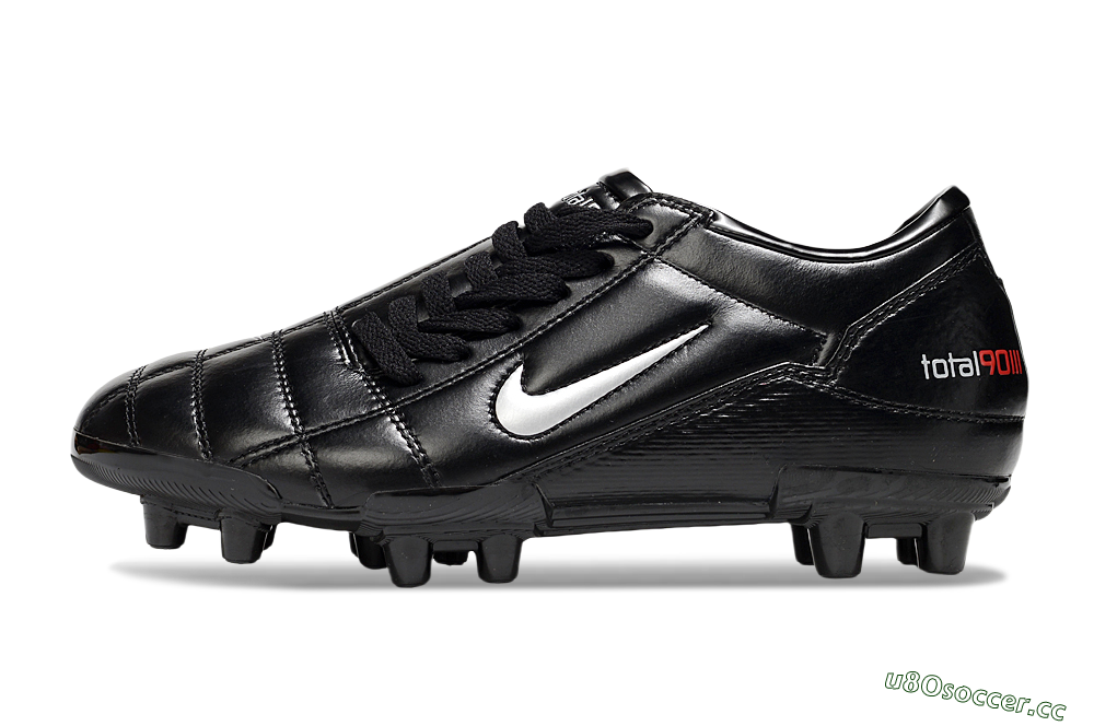 Men's Nike Total 90 III FG Firm Ground Low-Tops Football Boots - Black/Silver 0