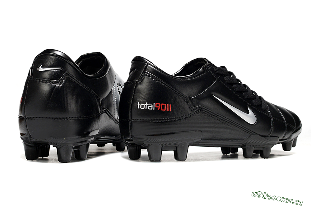 Men's Nike Total 90 III FG Firm Ground Low-Tops Football Boots - Black/Silver 6