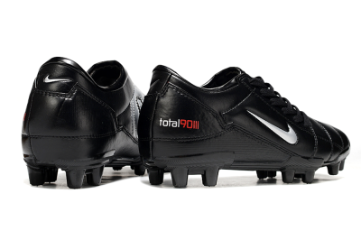 Men's Nike Total 90 III FG Firm Ground Low-Tops Football Boots - Black/Silver