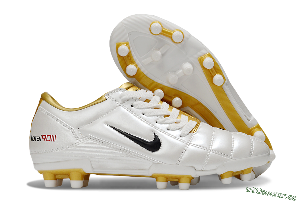 Men's Nike Total 90 III FG Firm Ground Low-Tops Football Boots - Silver/Black 2