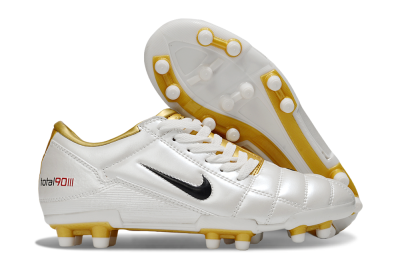 Men's Nike Total 90 III FG Firm Ground Low-Tops Football Boots - Silver/Black