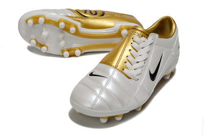 Men's Nike Total 90 III FG Firm Ground Low-Tops Football Boots - Silver/Black