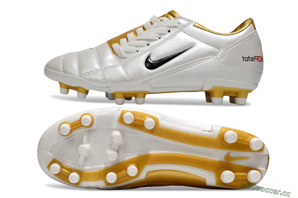 Men's Nike Total 90 III FG Firm Ground Low-Tops Football Boots - Silver/Black 1