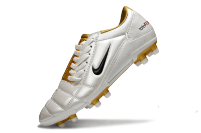 Men's Nike Total 90 III FG Firm Ground Low-Tops Football Boots - Silver/Black