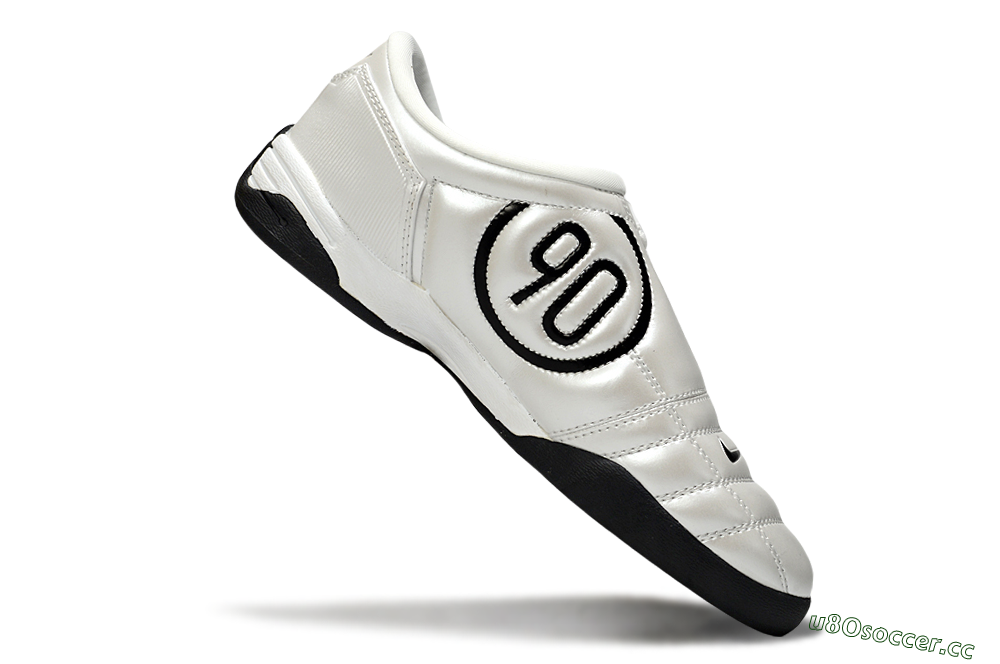 Men's Nike Total 90 III IC Indoor & Futsal Low-Tops Football Shoes - Beige/Black/White 4
