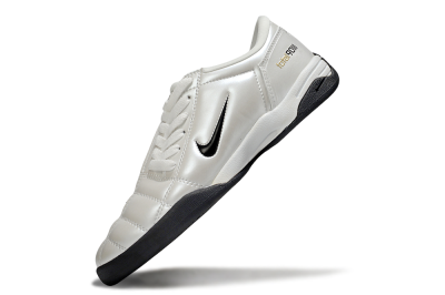 Men's Nike Total 90 III IC Indoor & Futsal Low-Tops Football Shoes - Beige/Black/White
