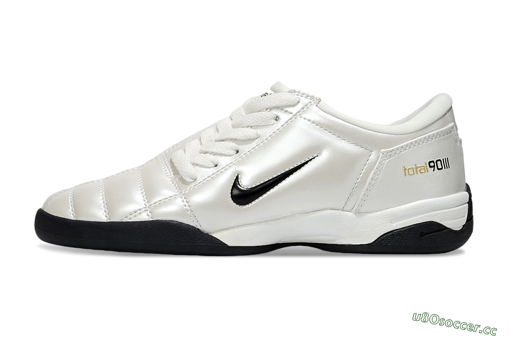 Men's Nike Total 90 III IC Indoor & Futsal Low-Tops Football Shoes - Beige/Black/White 0