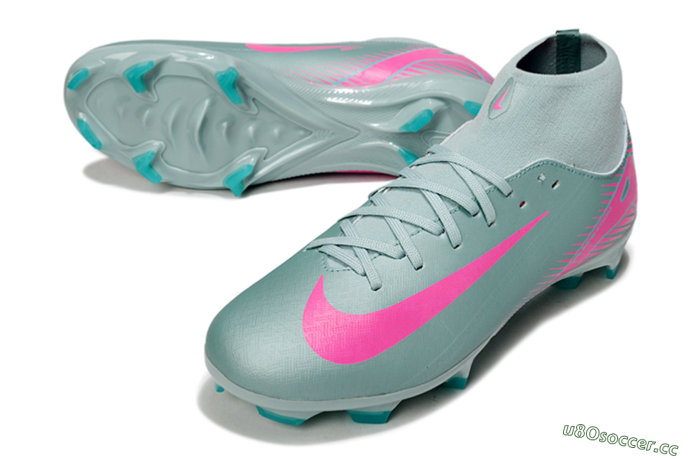 Men's Nike Air Zoom Mercurial Superfly 10 Elite FG Firm Ground High-Tops Football Boots - Jade/Pink 3
