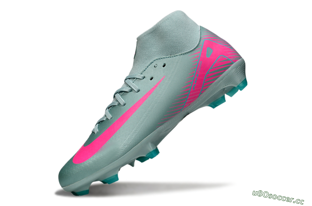 Men's Nike Air Zoom Mercurial Superfly 10 Elite FG Firm Ground High-Tops Football Boots - Jade/Pink 5