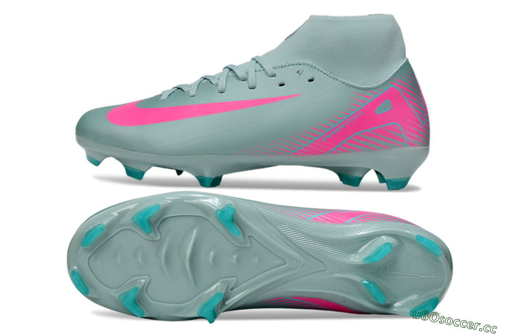 Men's Nike Air Zoom Mercurial Superfly 10 Elite FG Firm Ground High-Tops Football Boots - Jade/Pink 1