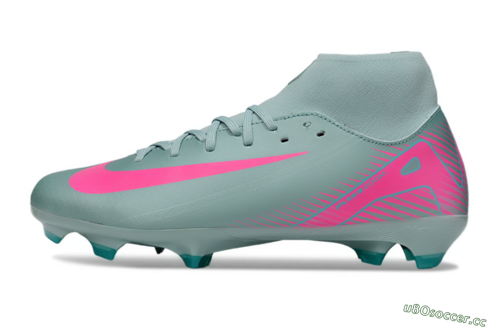 Men's Nike Air Zoom Mercurial Superfly 10 Elite FG Firm Ground High-Tops Football Boots - Jade/Pink 0