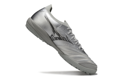 Men's Mizuno Morelia Neo Sala M8 TF Artificial Turf Low-Tops Football Shoes - Silver/Black