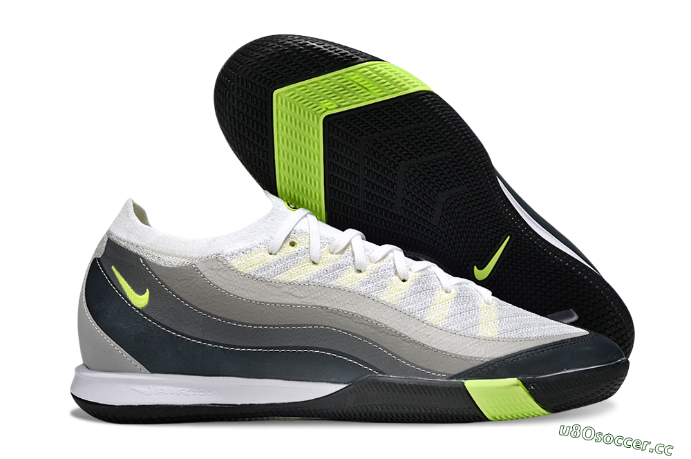 Men's Nike Air Zoom Mercurial Vapor 16 Pro IC Indoor & Futsal Low-Tops Football Shoes - White/Black/Grey 2