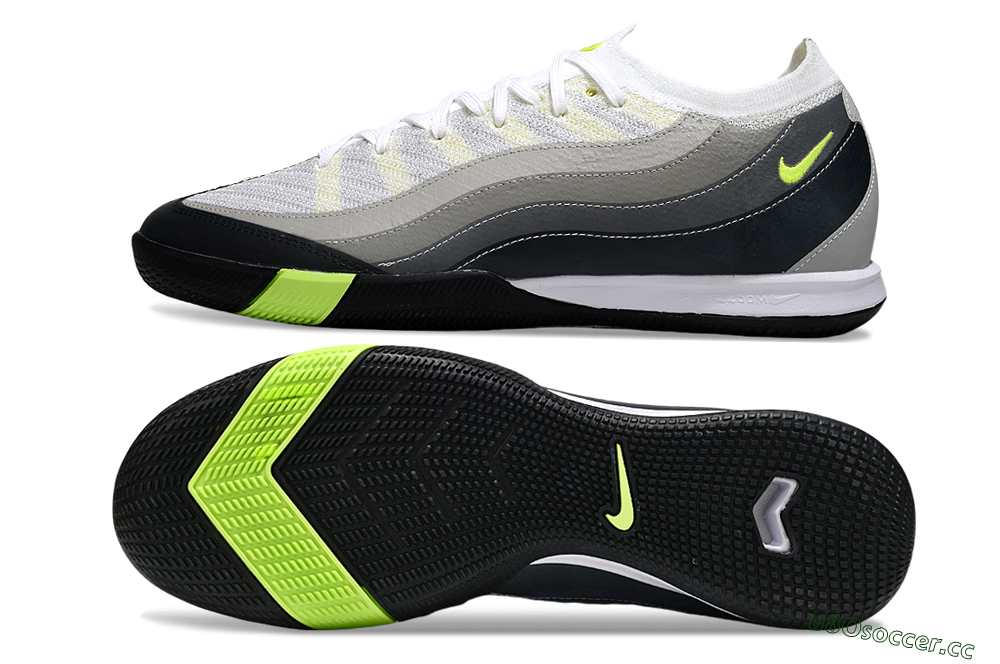Men's Nike Air Zoom Mercurial Vapor 16 Pro IC Indoor & Futsal Low-Tops Football Shoes - White/Black/Grey 1