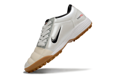 Unisex Nike Total 90 III TF Artificial Turf Low-Tops Football Shoes - Silver/Beige/Grey