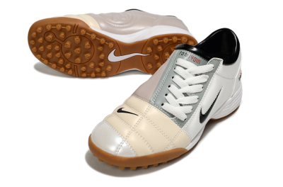 Unisex Nike Total 90 III TF Artificial Turf Low-Tops Football Shoes - Silver/Beige/Grey