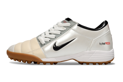 Unisex Nike Total 90 III TF Artificial Turf Low-Tops Football Shoes - Silver/Beige/Grey