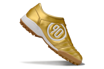 Unisex Nike Total 90 III TF Artificial Turf Low-Tops Football Shoes - Gold/White