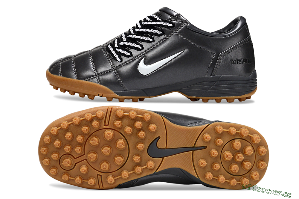 Unisex Nike Total 90 III TF Artificial Turf Low-Tops Football Shoes - Black/White/Brown 1