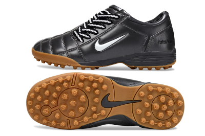 Unisex Nike Total 90 III TF Artificial Turf Low-Tops Football Shoes - Black/White/Brown