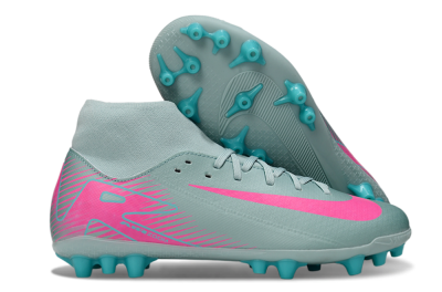 Men's Nike Air Zoom Mercurial Superfly 10 Academy AG Artificial Grass High-Tops Football Boots - Jade/Pink