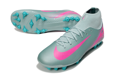 Men's Nike Air Zoom Mercurial Superfly 10 Academy AG Artificial Grass High-Tops Football Boots - Jade/Pink