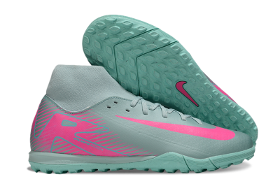 Men's Nike Air Zoom Mercurial Superfly 10 Academy TF Artificial Turf High-Tops Football Shoes - Jade/Pink