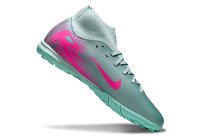 Men's Nike Air Zoom Mercurial Superfly 10 Academy TF Artificial Turf High-Tops Football Shoes - Jade/Pink