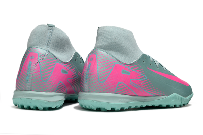 Men's Nike Air Zoom Mercurial Superfly 10 Academy TF Artificial Turf High-Tops Football Shoes - Jade/Pink