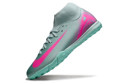 Men's Nike Air Zoom Mercurial Superfly 10 Academy TF Artificial Turf High-Tops Football Shoes - Jade/Pink
