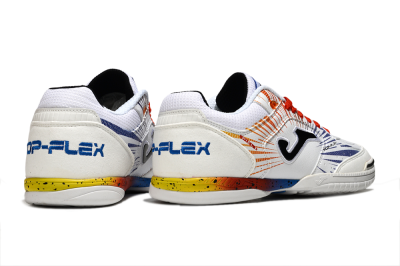 Men's Joma Top Flex IC Indoor & Futsal Low-Tops Football Shoes - White/Blue/Red