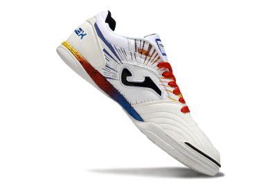 Men's Joma Top Flex IC Indoor & Futsal Low-Tops Football Shoes - White/Blue/Red