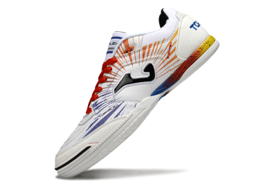Men's Joma Top Flex IC Indoor & Futsal Low-Tops Football Shoes - White/Blue/Red