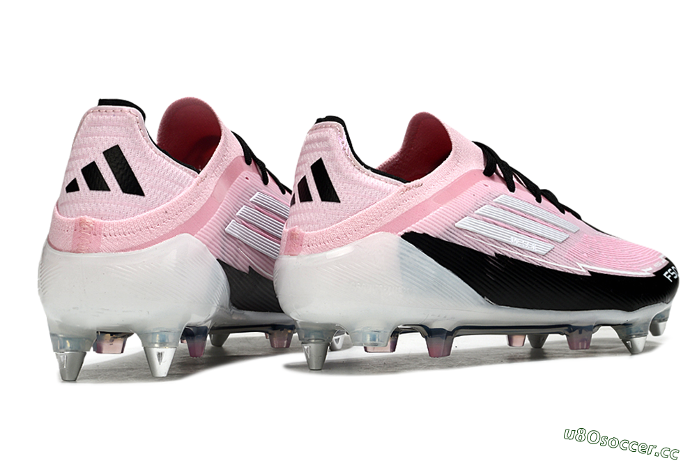 Men's Messi x Adidas F50 Elite SG Soft Ground Low-Tops Football Boots - Pink/White/Black 6