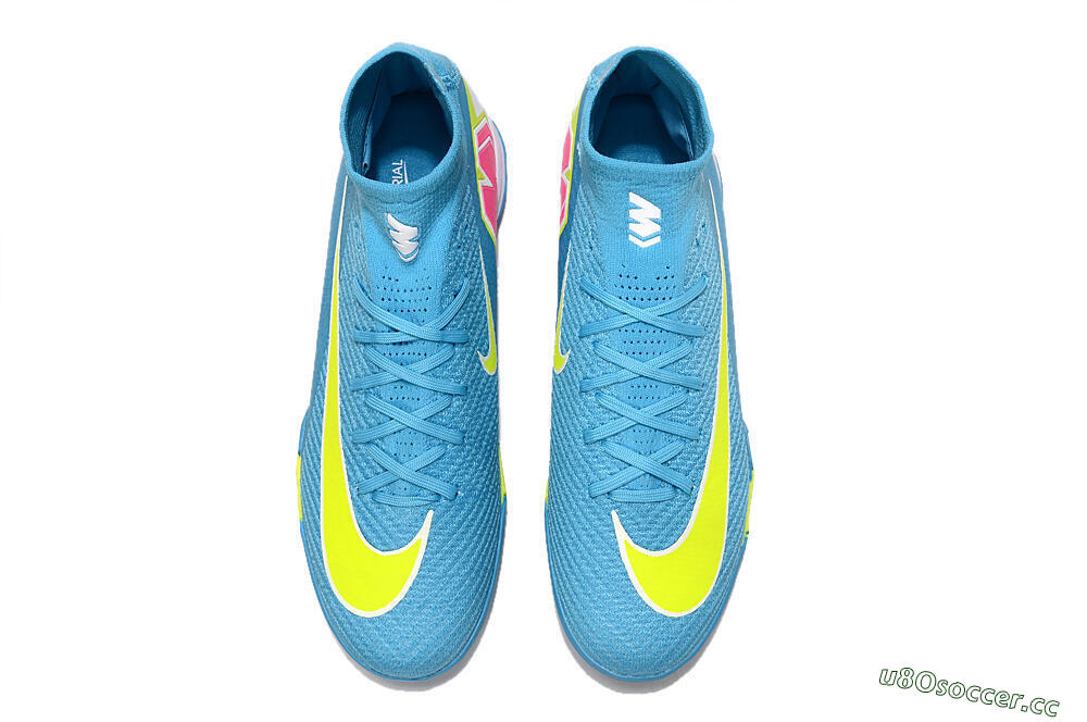 Unisex Nike Air Zoom Mercurial Superfly 10 Elite TF Artificial Turf High-Tops Football Shoes - Jade/Yellow/White 4
