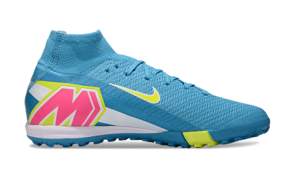 Unisex Nike Air Zoom Mercurial Superfly 10 Elite TF Artificial Turf High-Tops Football Shoes - Jade/Yellow/White
