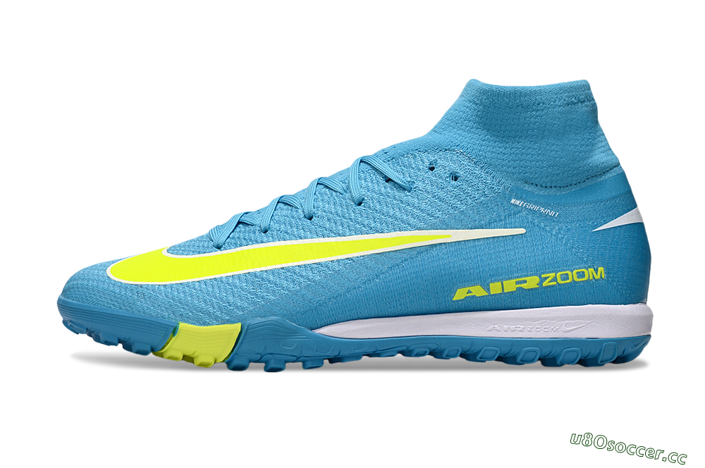Unisex Nike Air Zoom Mercurial Superfly 10 Elite TF Artificial Turf High-Tops Football Shoes - Jade/Yellow/White 0