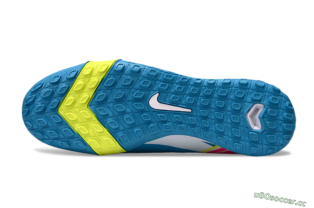 Unisex Nike Air Zoom Mercurial Vapor 16 Elite TF Artificial Turf Low-Tops Football Shoes - Blue/Yellow/White 6