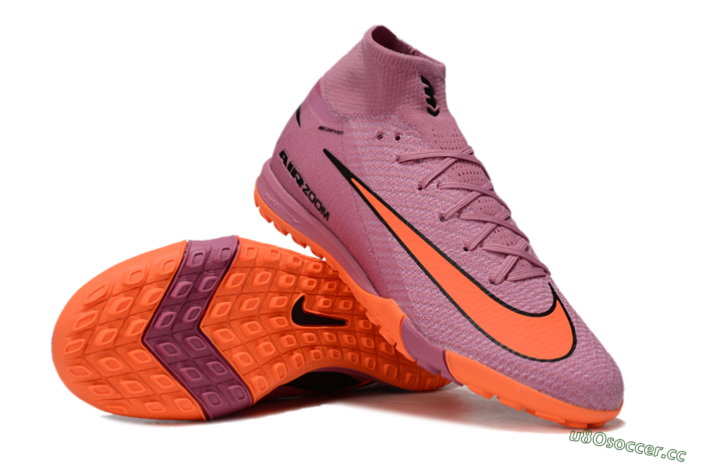 Unisex Nike Air Zoom Mercurial Superfly 10 Elite TF Artificial Turf High-Tops Football Shoes - Red/Orange/Black 3