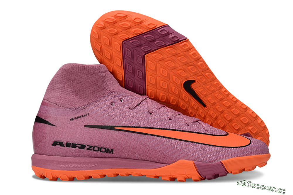Unisex Nike Air Zoom Mercurial Superfly 10 Elite TF Artificial Turf High-Tops Football Shoes - Red/Orange/Black 2
