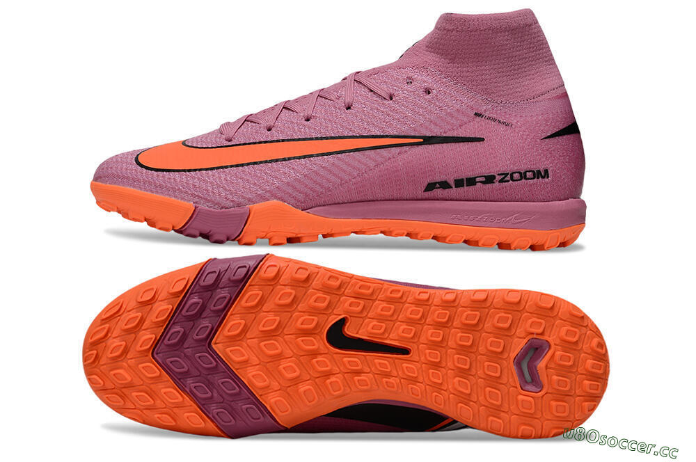 Unisex Nike Air Zoom Mercurial Superfly 10 Elite TF Artificial Turf High-Tops Football Shoes - Red/Orange/Black 1