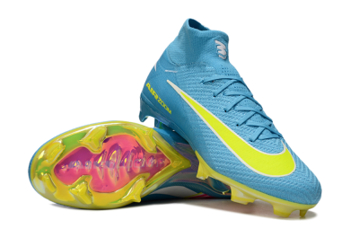 Unisex Nike Air Zoom Mercurial Superfly 10 Elite FG Firm Ground High-Tops Football Boots - Jade/Yellow/White