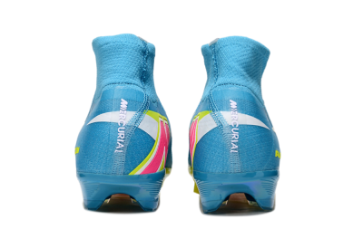 Unisex Nike Air Zoom Mercurial Superfly 10 Elite FG Firm Ground High-Tops Football Boots - Jade/Yellow/White