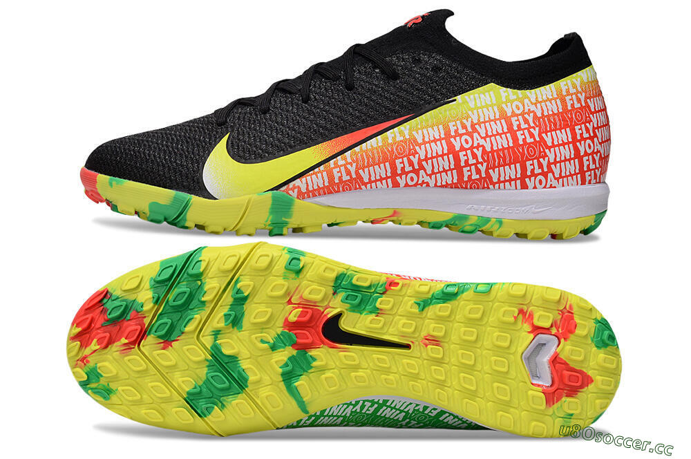 Unisex Nike Air Zoom Mercurial Vapor 16 Elite TF Artificial Turf Low-Tops Football Shoes - White/Red/Yellow 1