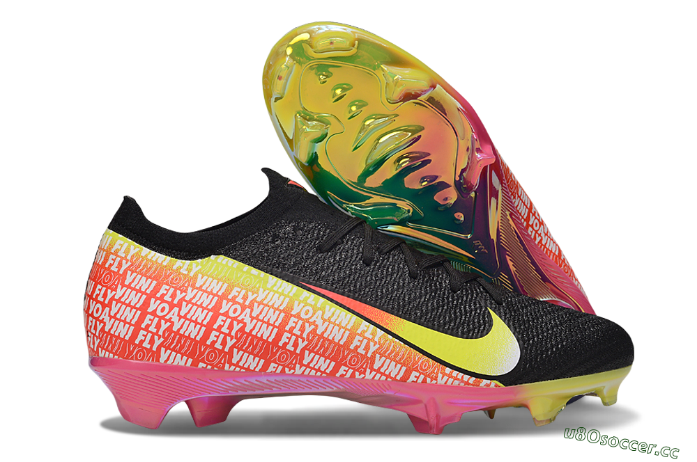 Unisex Nike Air Zoom Mercurial Vapor 16 Elite FG Firm Ground Low-Tops Football Boots - White/Red/Yellow 2