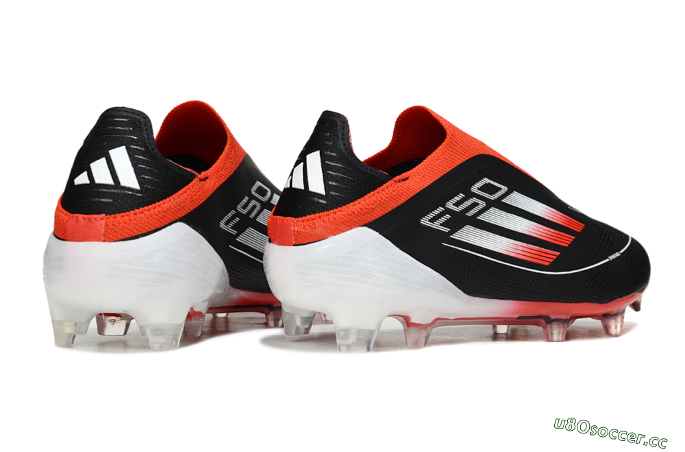 Men's Adidas F50 Elite Laceless FG Firm Ground Low-Tops Football Boots - Black/Red/White 6