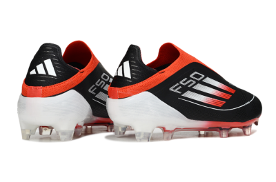 Men's Adidas F50 Elite Laceless FG Firm Ground Low-Tops Football Boots - Black/Red/White